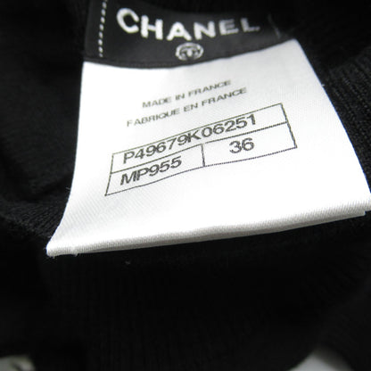 Chanel Knitwear Sweater Black Cashmere Silk 36