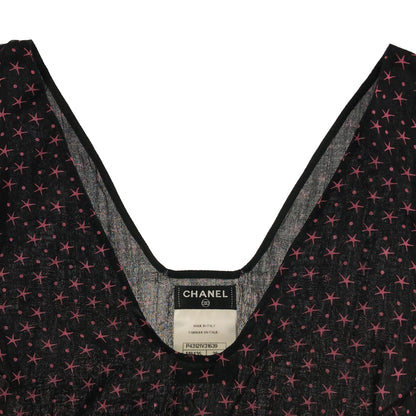 Chanel Mini Dress Black Silk 38