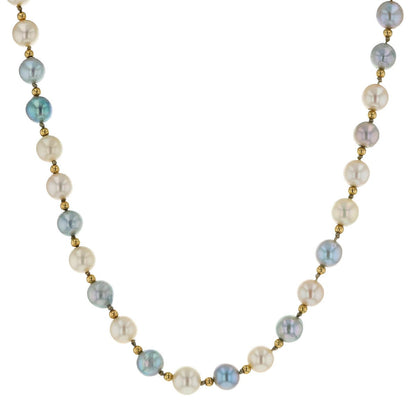 Pearls and gold necklace