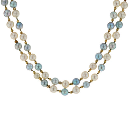 Pearls and gold necklace