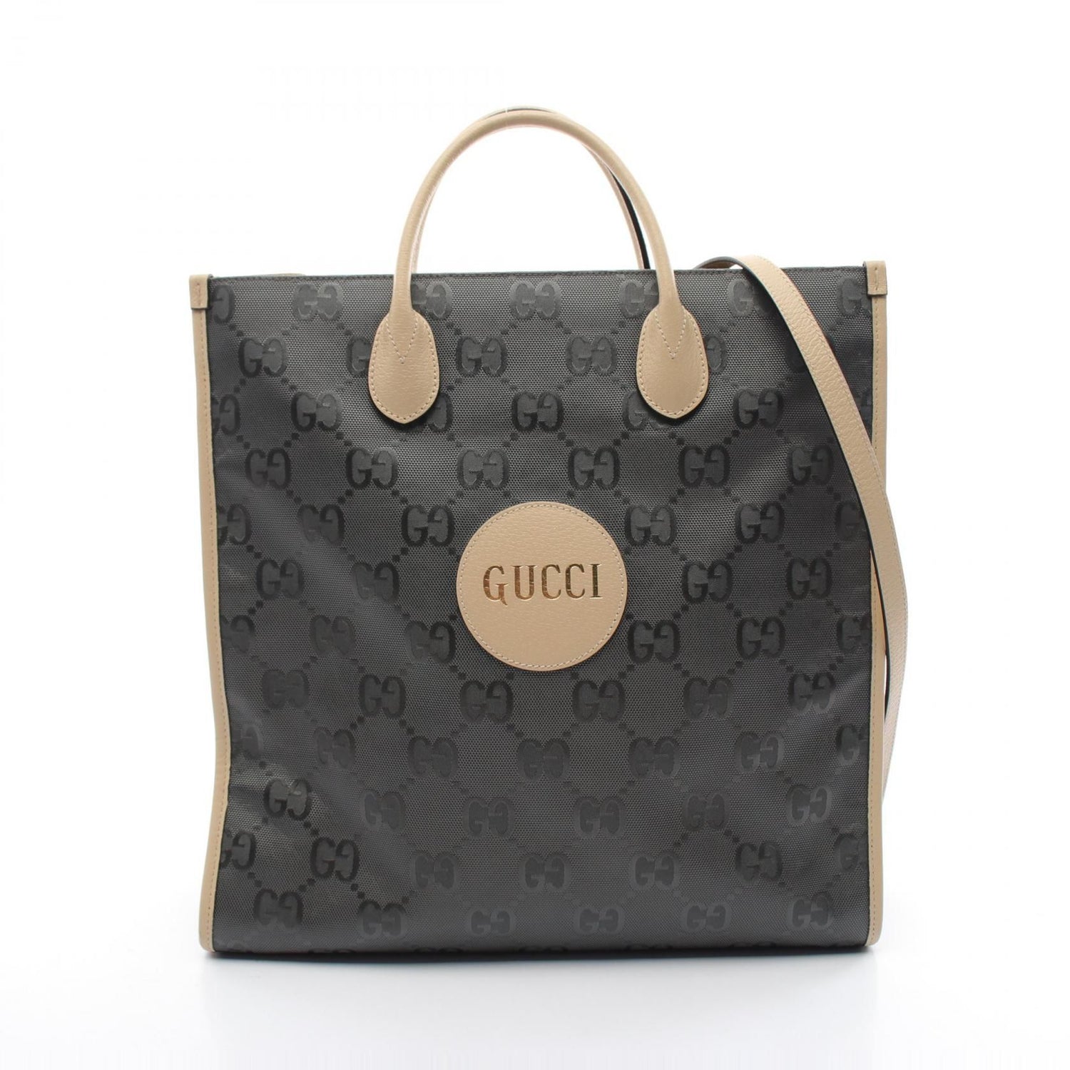 Gucci Off The Grid Gg Pattern 2way Tote 630355 Leather Nylon Canvas