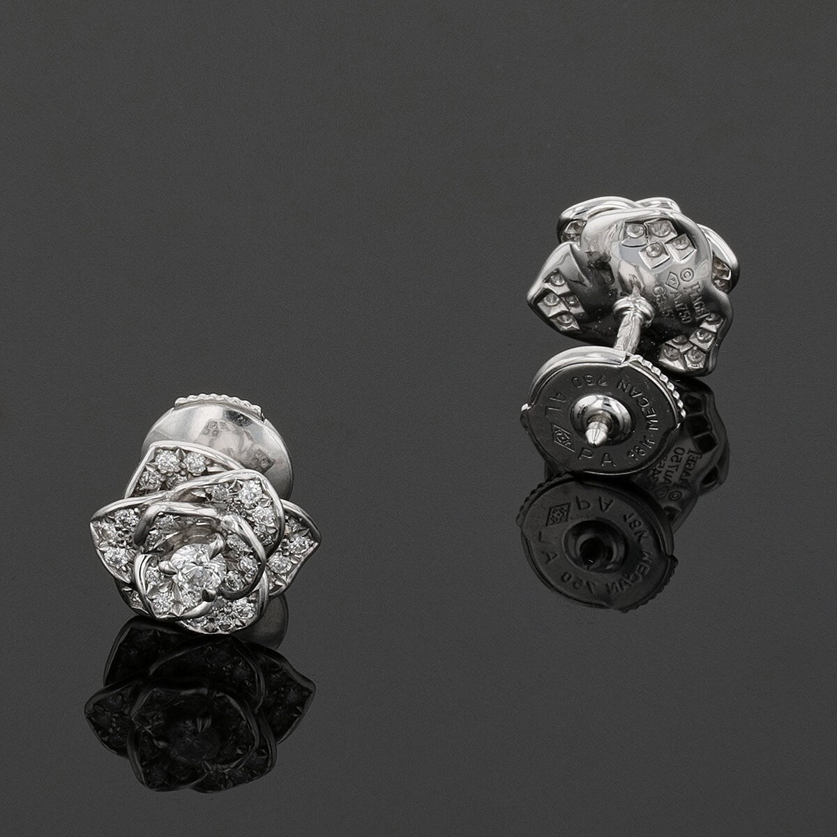 Piaget Rose diamonds and gold earrings