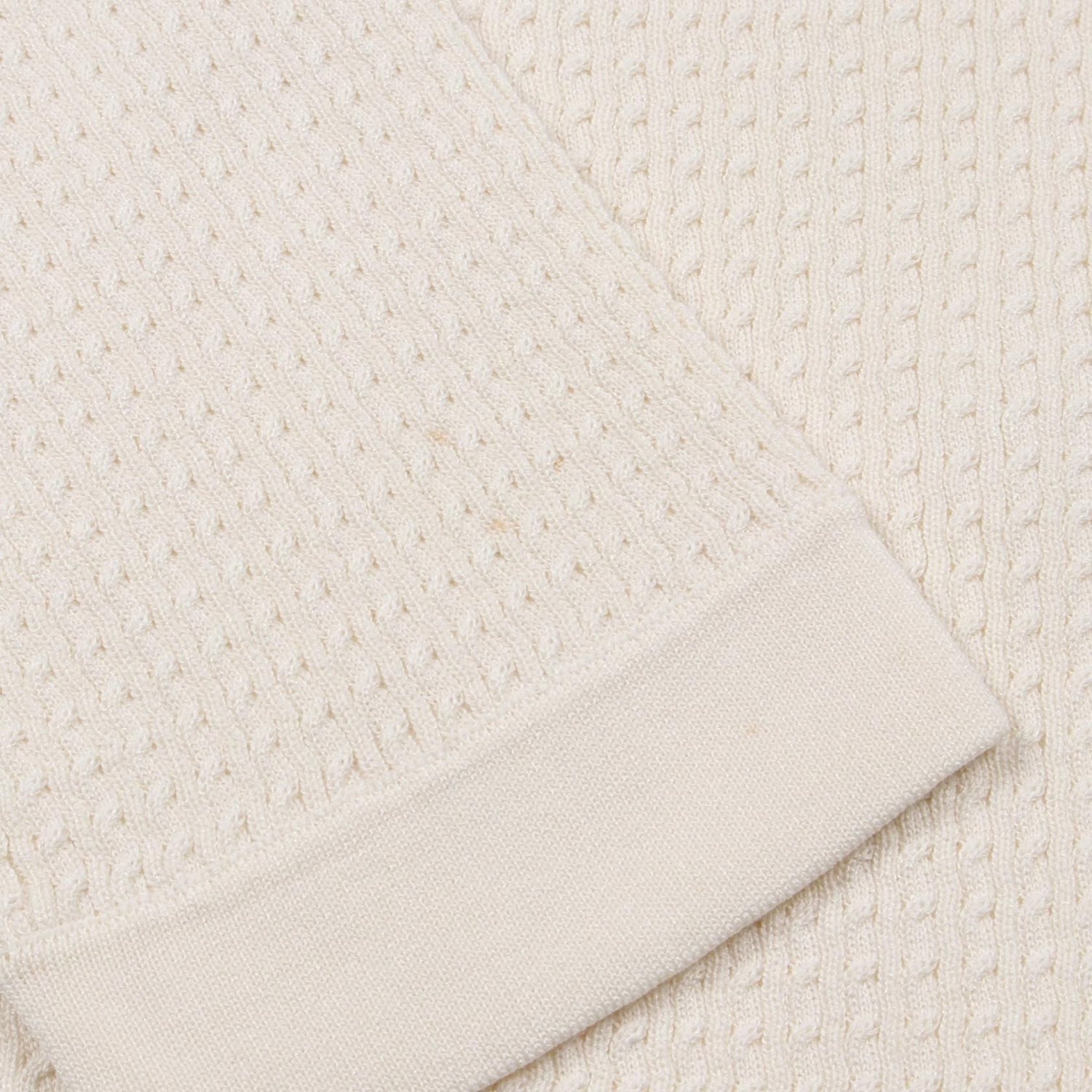 Chanel White Coco Mark Button Cardigan Cotton Silk P 40367