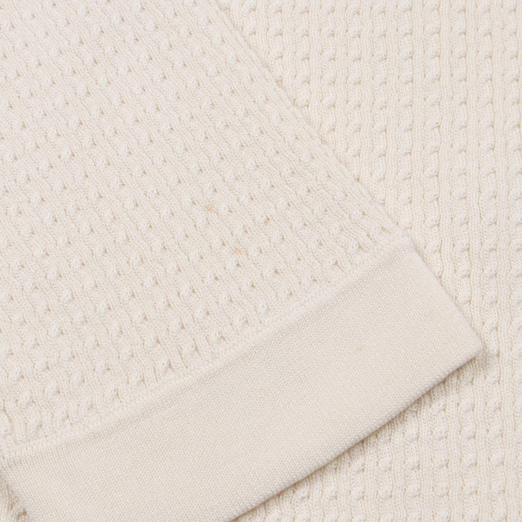 Chanel White Coco Mark Button Cardigan Cotton Silk P 40367