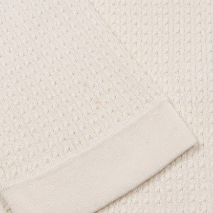 Chanel White Coco Mark Button Cardigan Cotton Silk P 40367