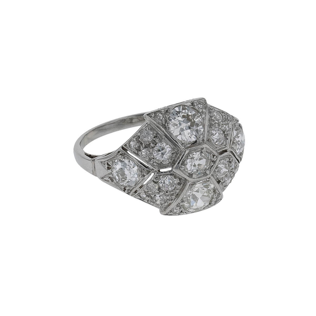 Platinum and diamonds ring