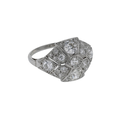Platinum and diamonds ring