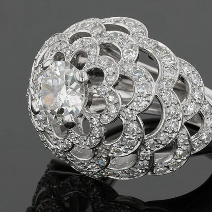 Platinum and diamonds ring