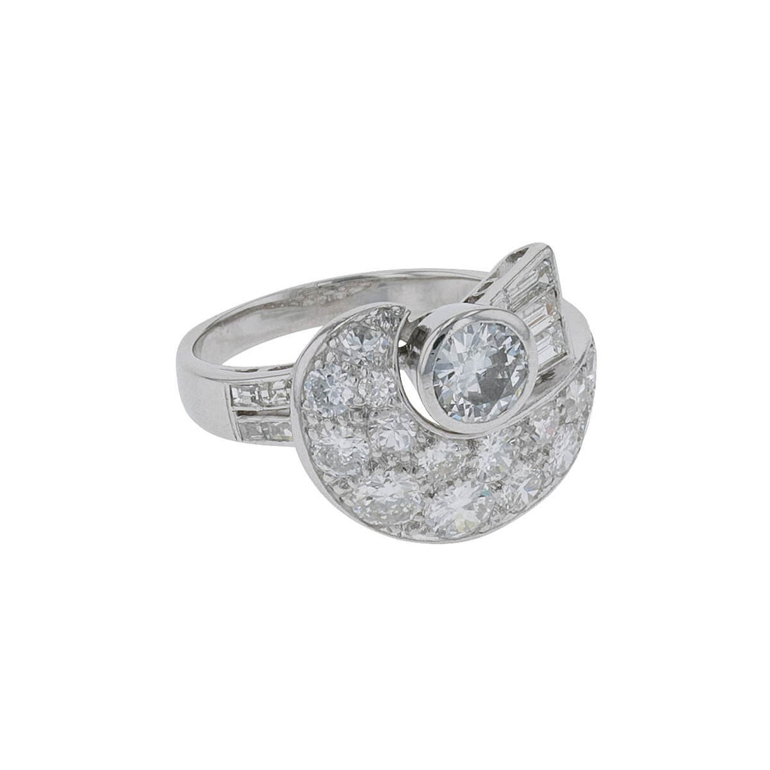 Platinum and diamonds ring