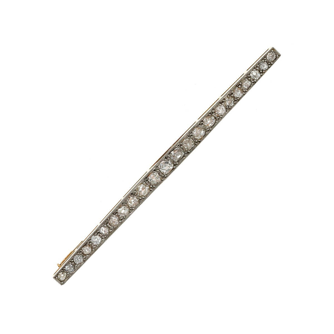 Platinum, gold and diamonds brooch