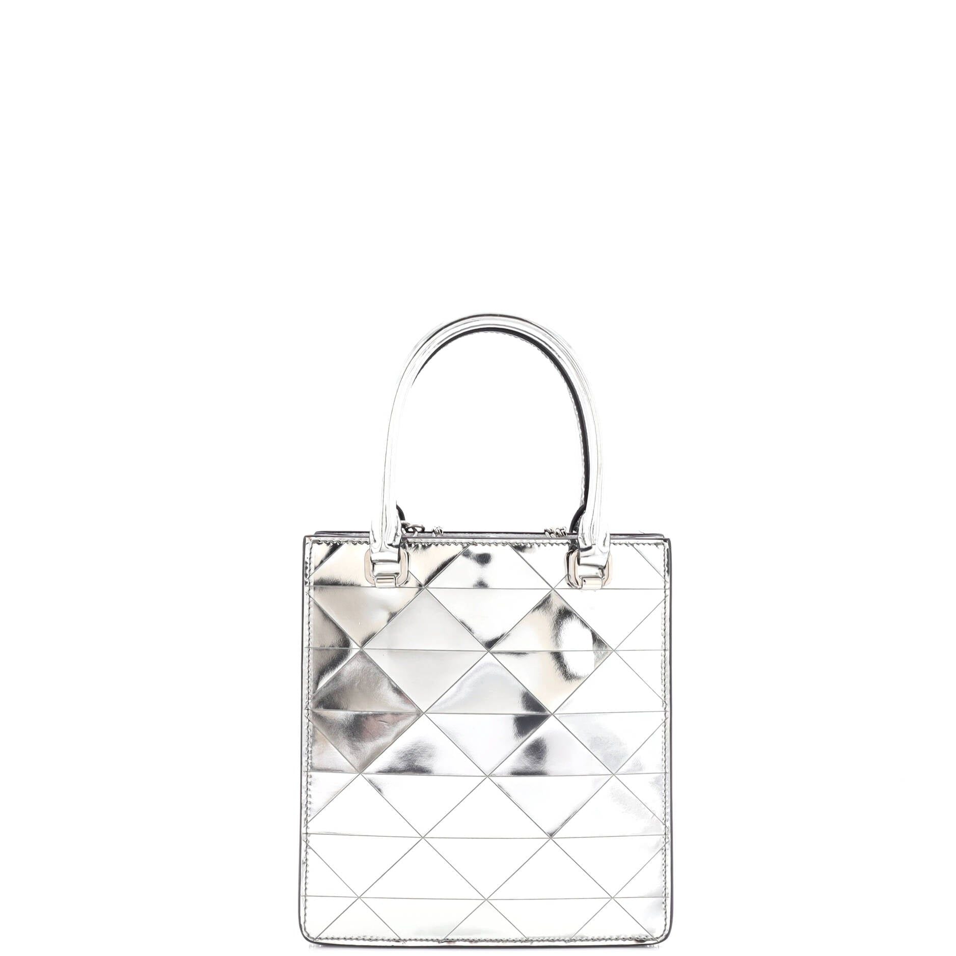 Triangle Tote Spazzolato Leather Mini