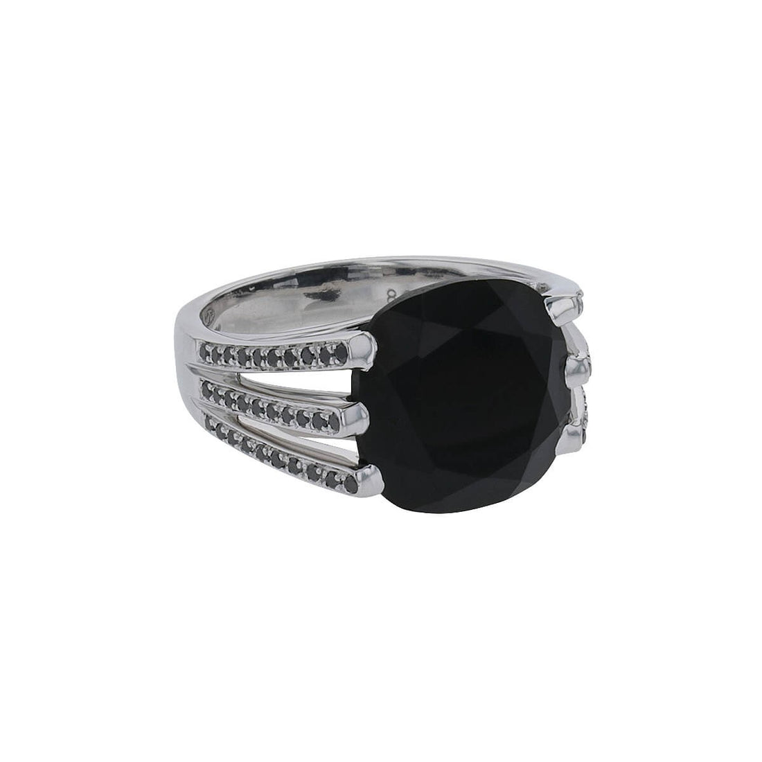 Poiray Fil onyx, diamonds and gold ring