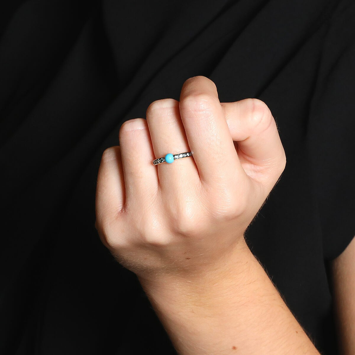 Pomellato M`Ama non M`Ama turquoise, zircons and gold ring