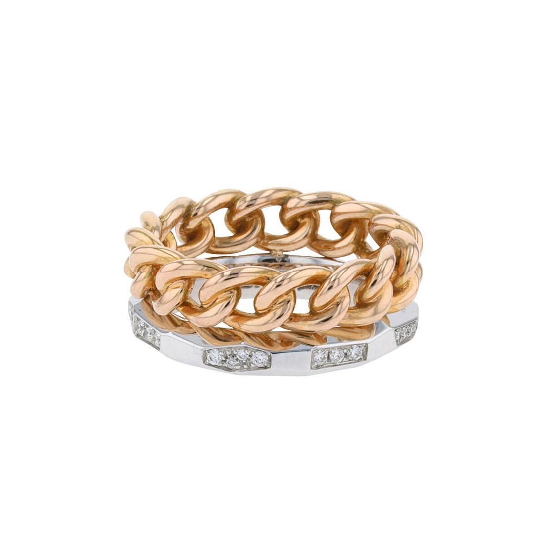 Pomellato Milano diamonds and gold ring