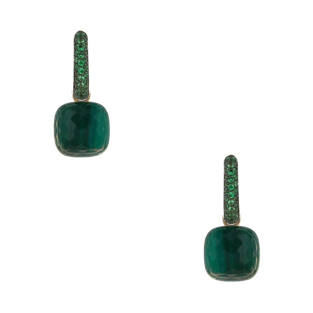 Pomellato Nudo garnets, quartz and gold earrings