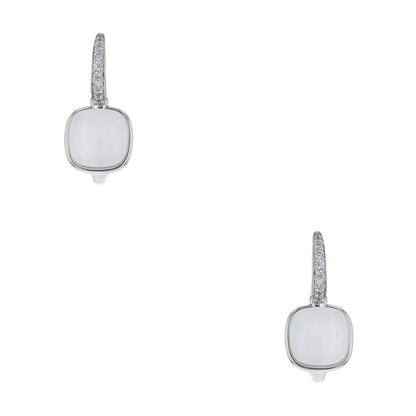 Pomellato Nudo quartz, diamonds and two tones gold earrings