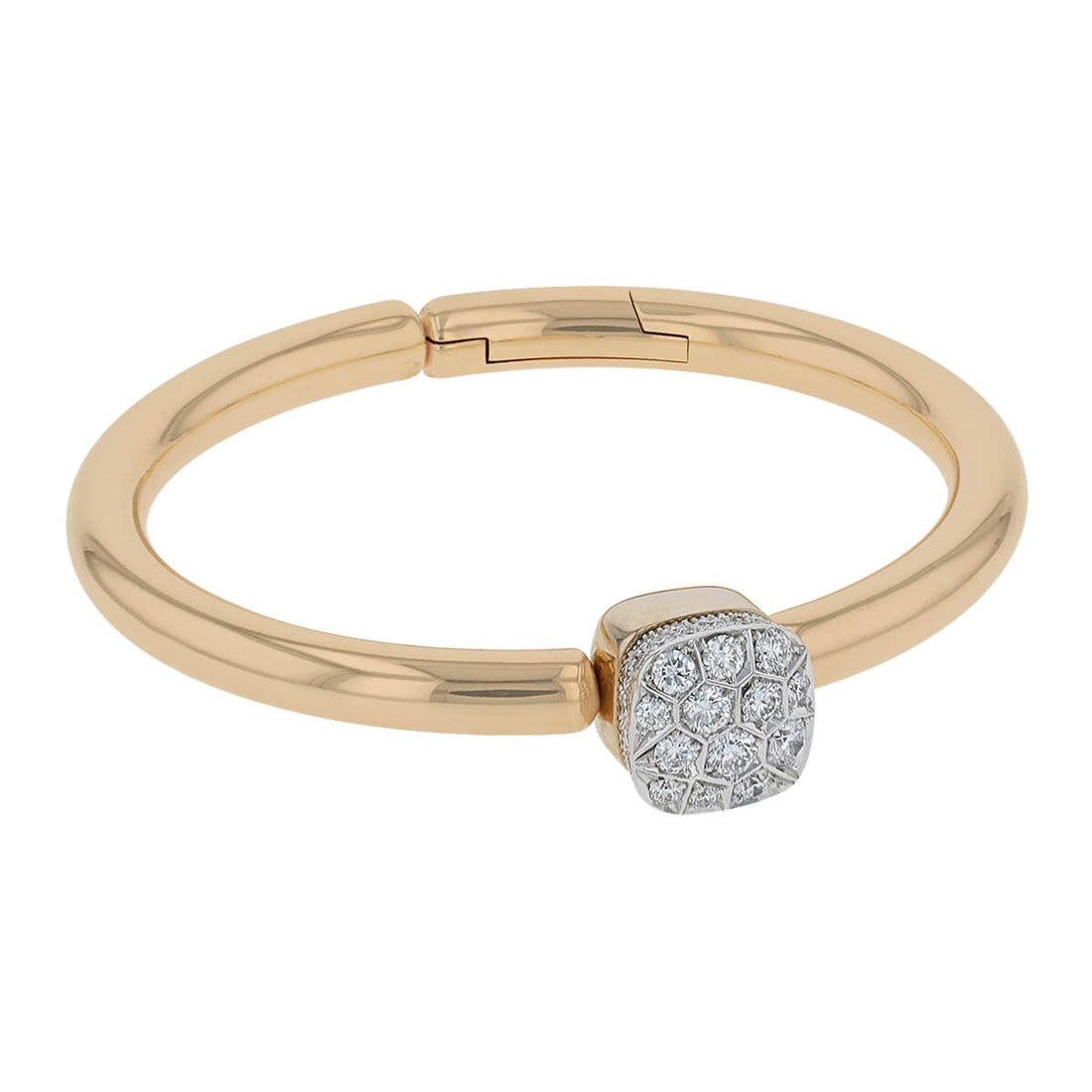 Pomellato Nudo two tones gold and diamonds bracelet