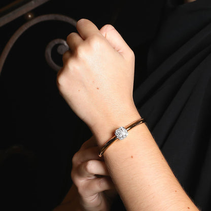 Pomellato Nudo two tones gold and diamonds bracelet