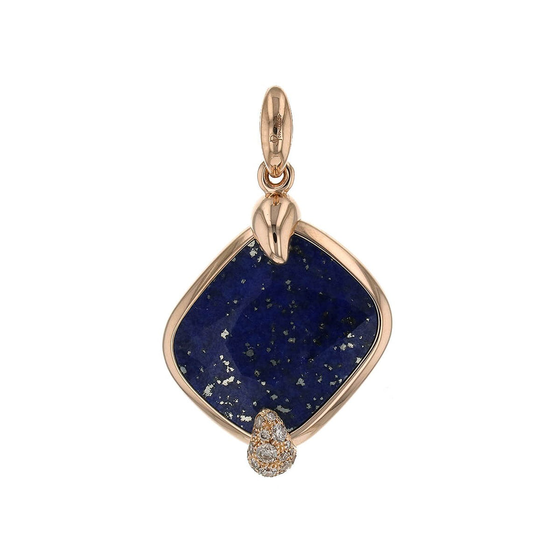 Pomellato Ritratto lapis lazuli, diamonds and gold pendant