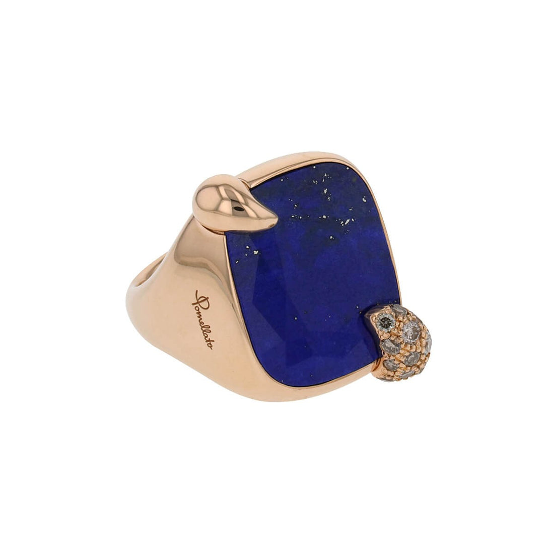 Pomellato Ritratto lapis lazuli, diamonds and gold ring