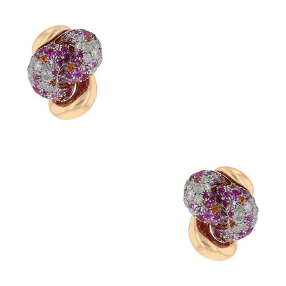 Pomellato Tango diamonds, sapphires and gold earrings