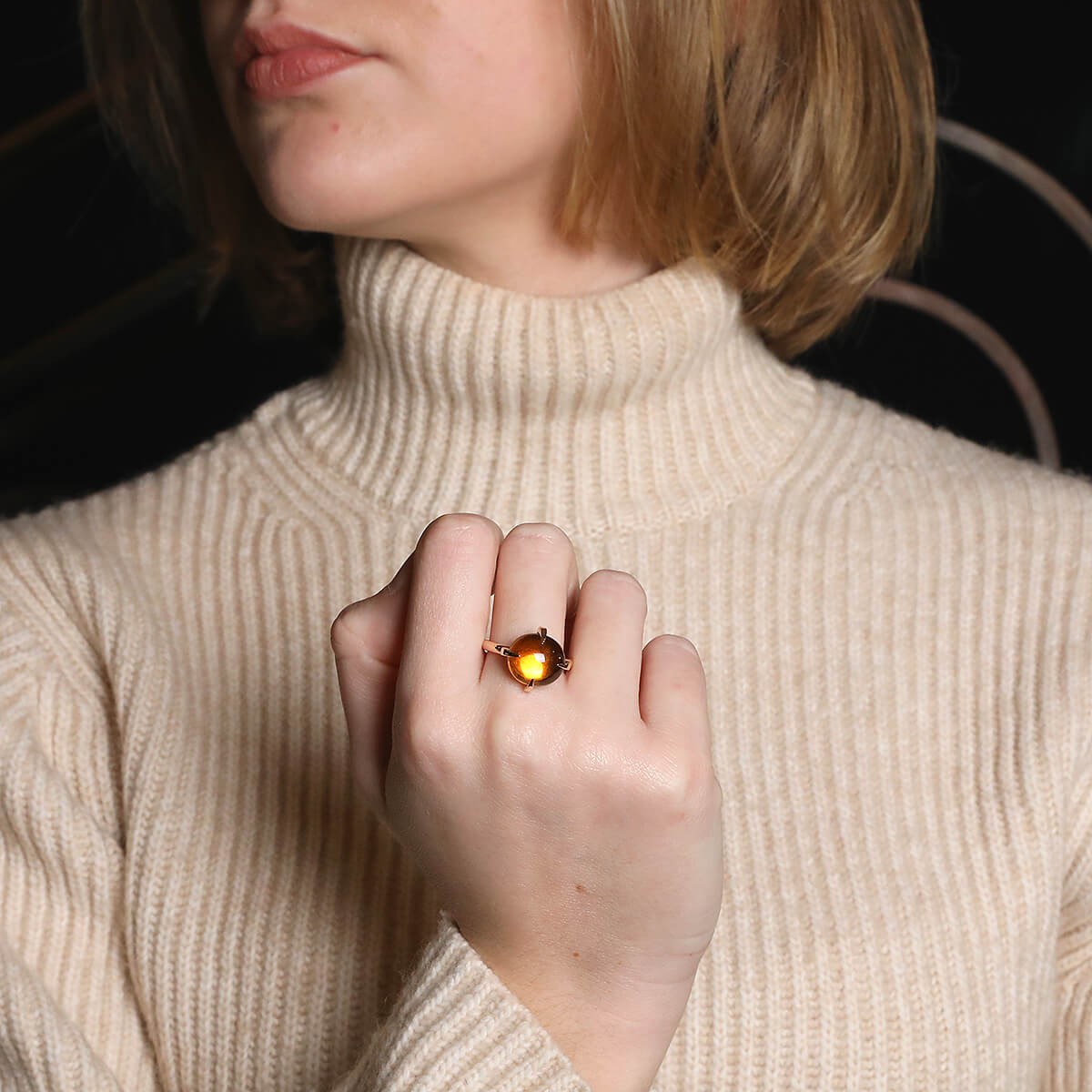 Pomellato Veleno citrine and gold ring