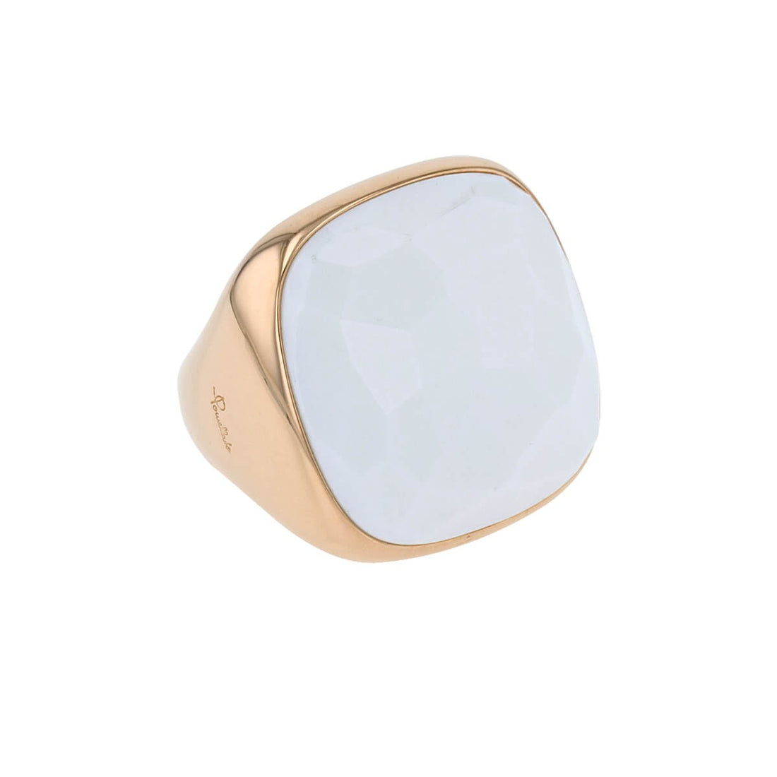 Pomellato Victoria cacholong and gold ring