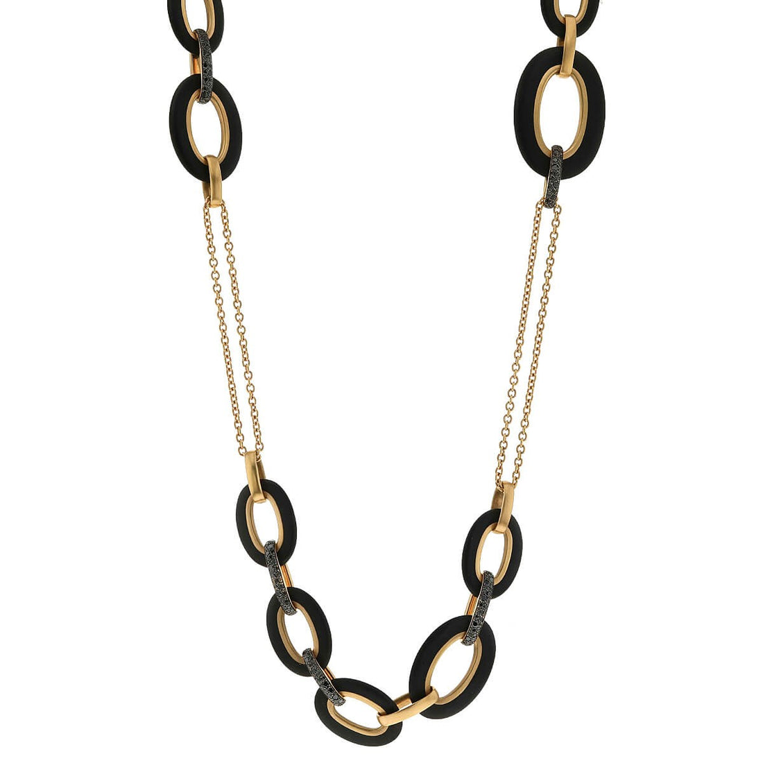 Pomellato Victoria jais, diamonds and gold necklace