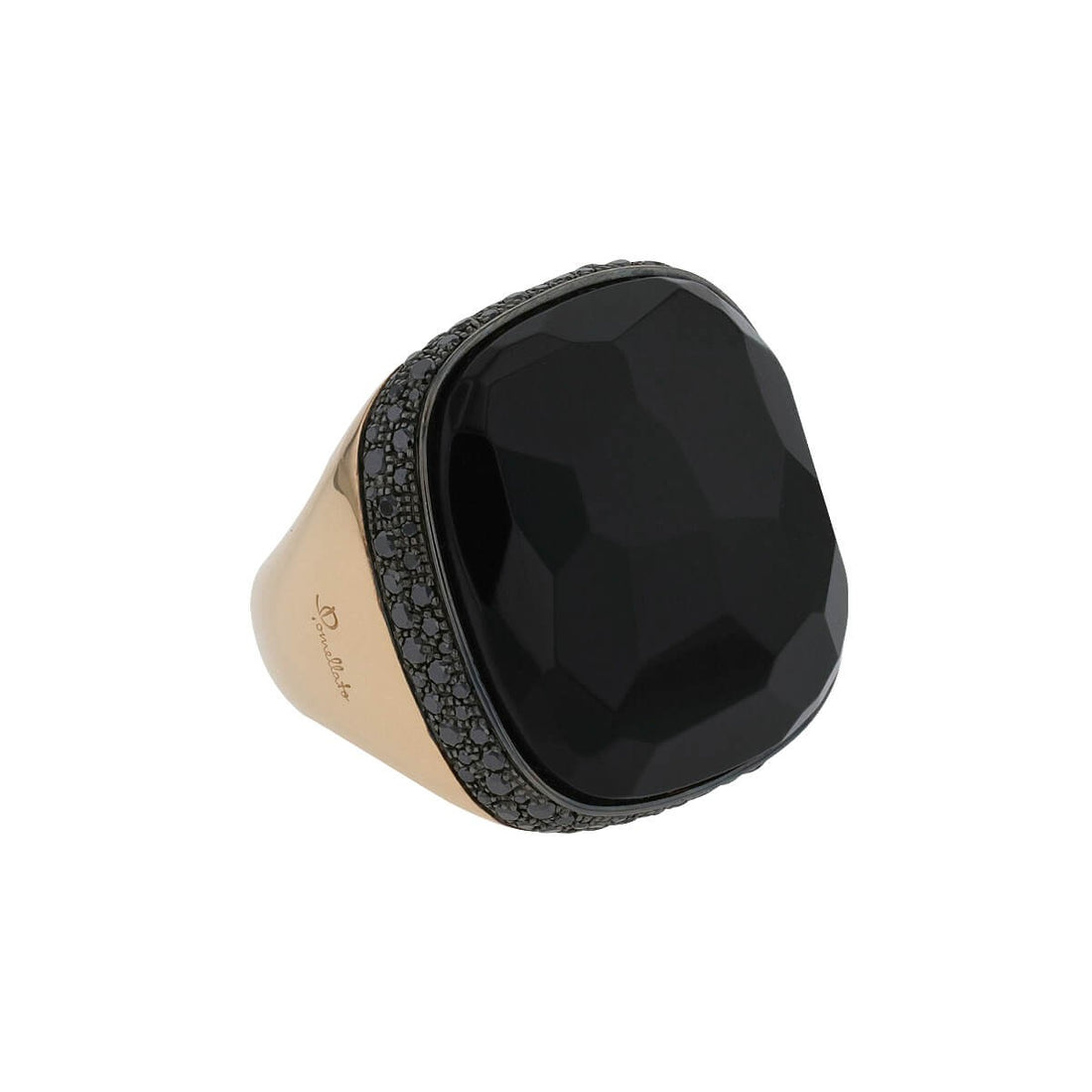 Pomellato Victoria jais, diamonds and gold ring