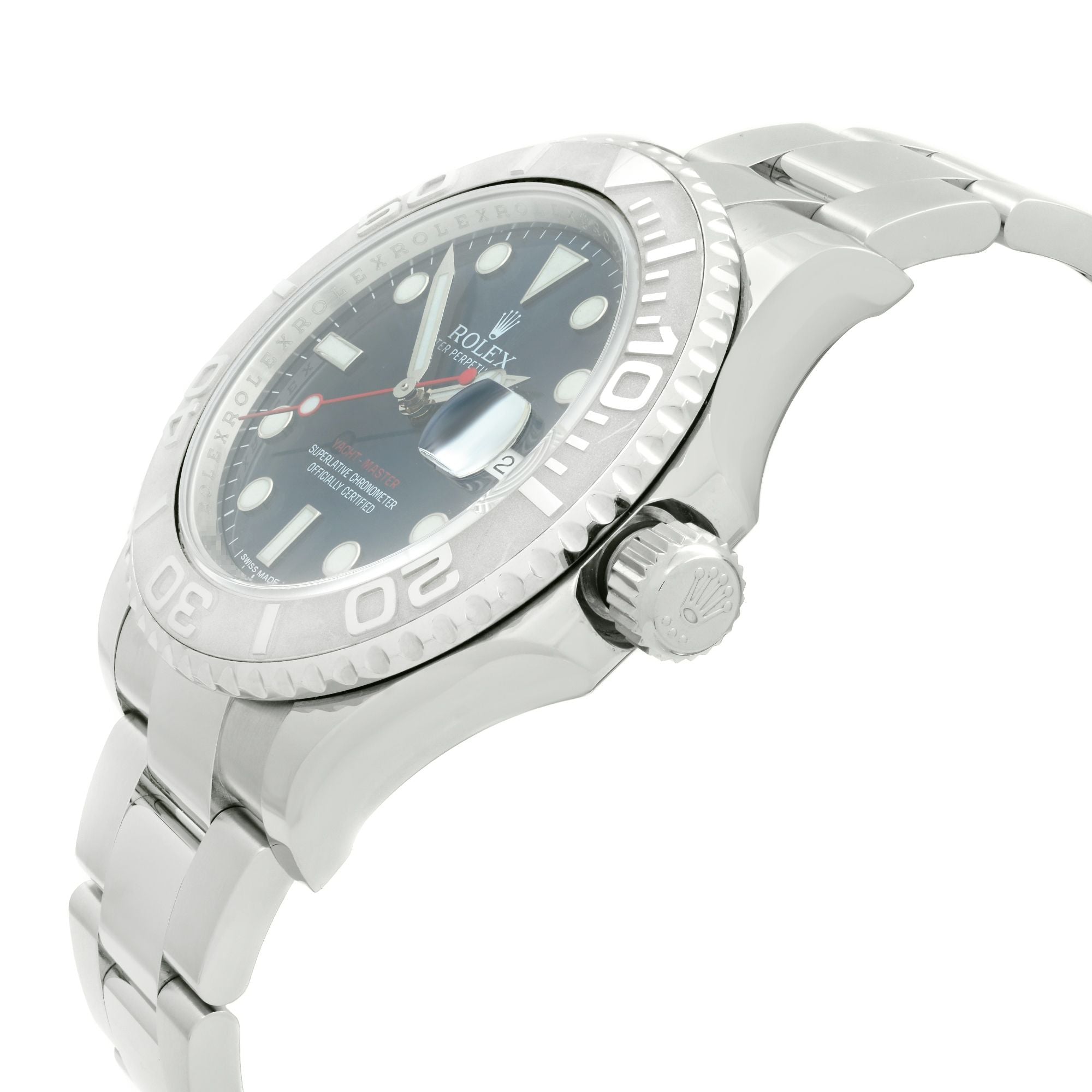 Rolex Yacht-master 40mm Platinum Steel Blue Dial Automatic Mens Watch 116622