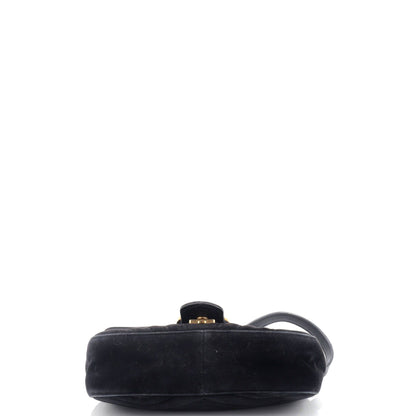Gucci GG Marmont Flap Bag Matelasse Velvet Small