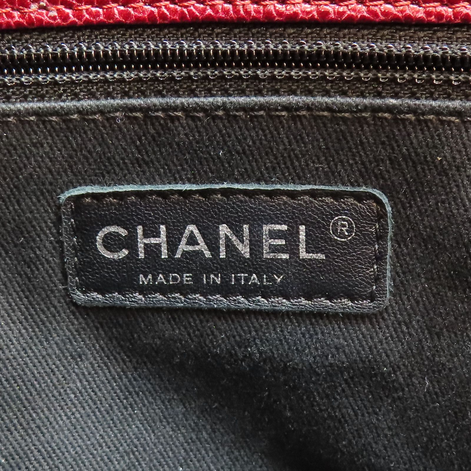 Chanel Matelasse Chain Shoulder Bag Calfskin Red