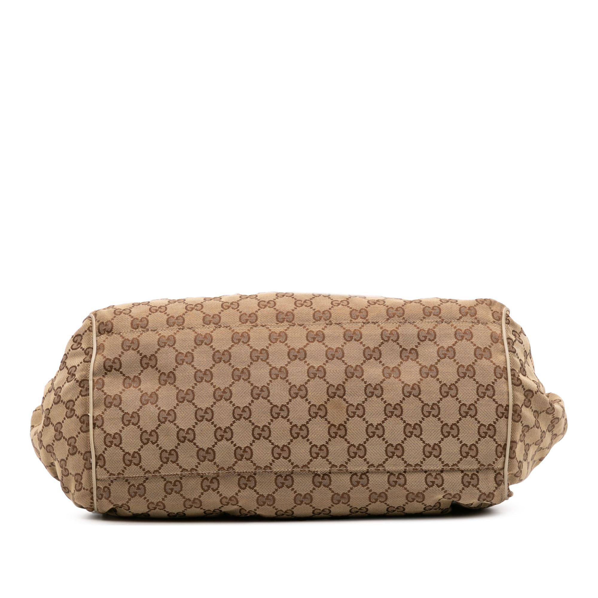 Gucci GG Canvas Sukey Satchel Brown