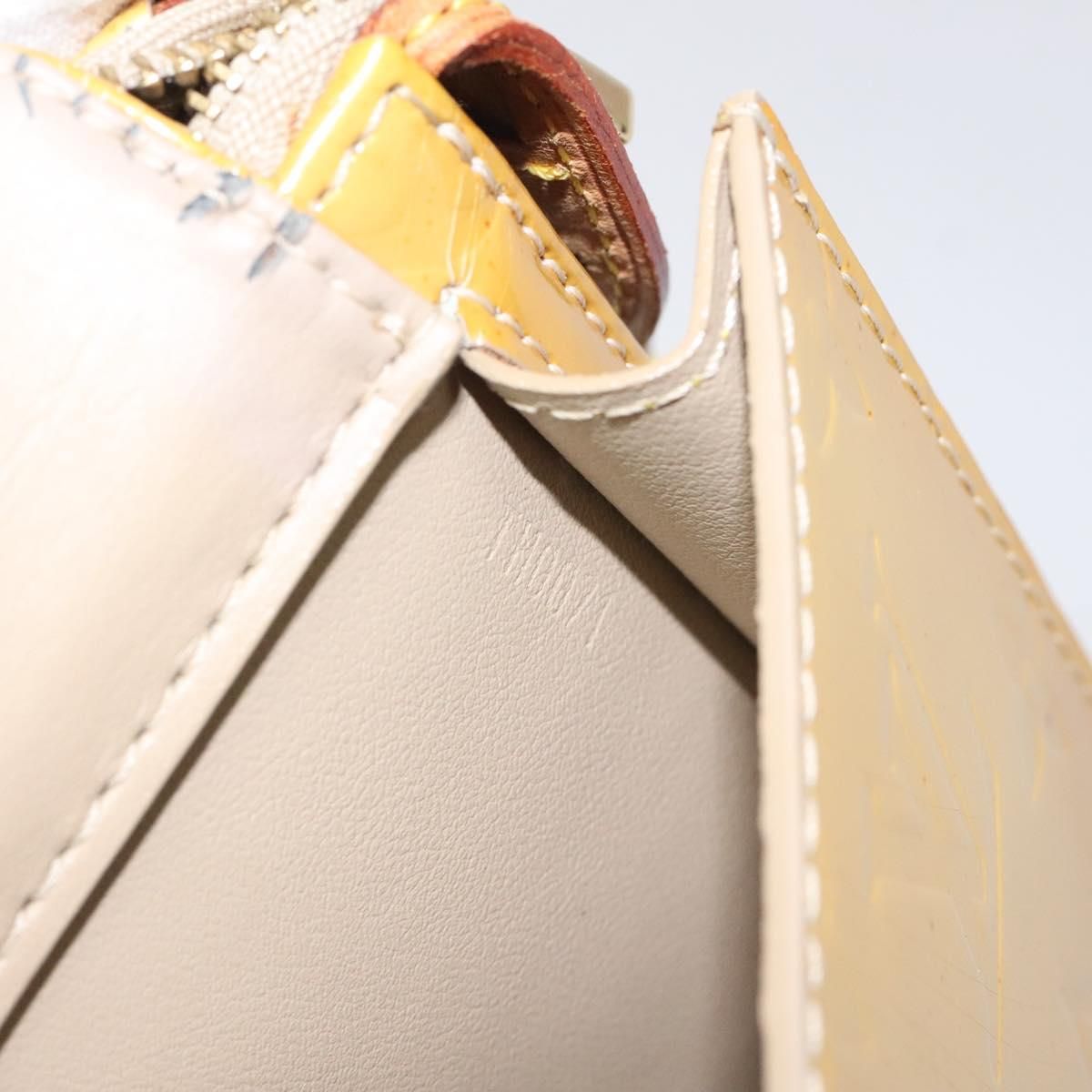 Louis Vuitton Vernis Motto Accessory Pouch Beige M 91136 Lv Auth