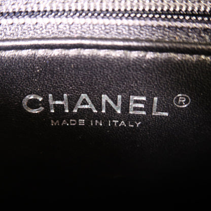 Chanel Black Cowhide Leather 2Way Shoulder Silver Hand-ground Shoulder Bag 2way Shoulder Bag Calfskin (cowhide)
