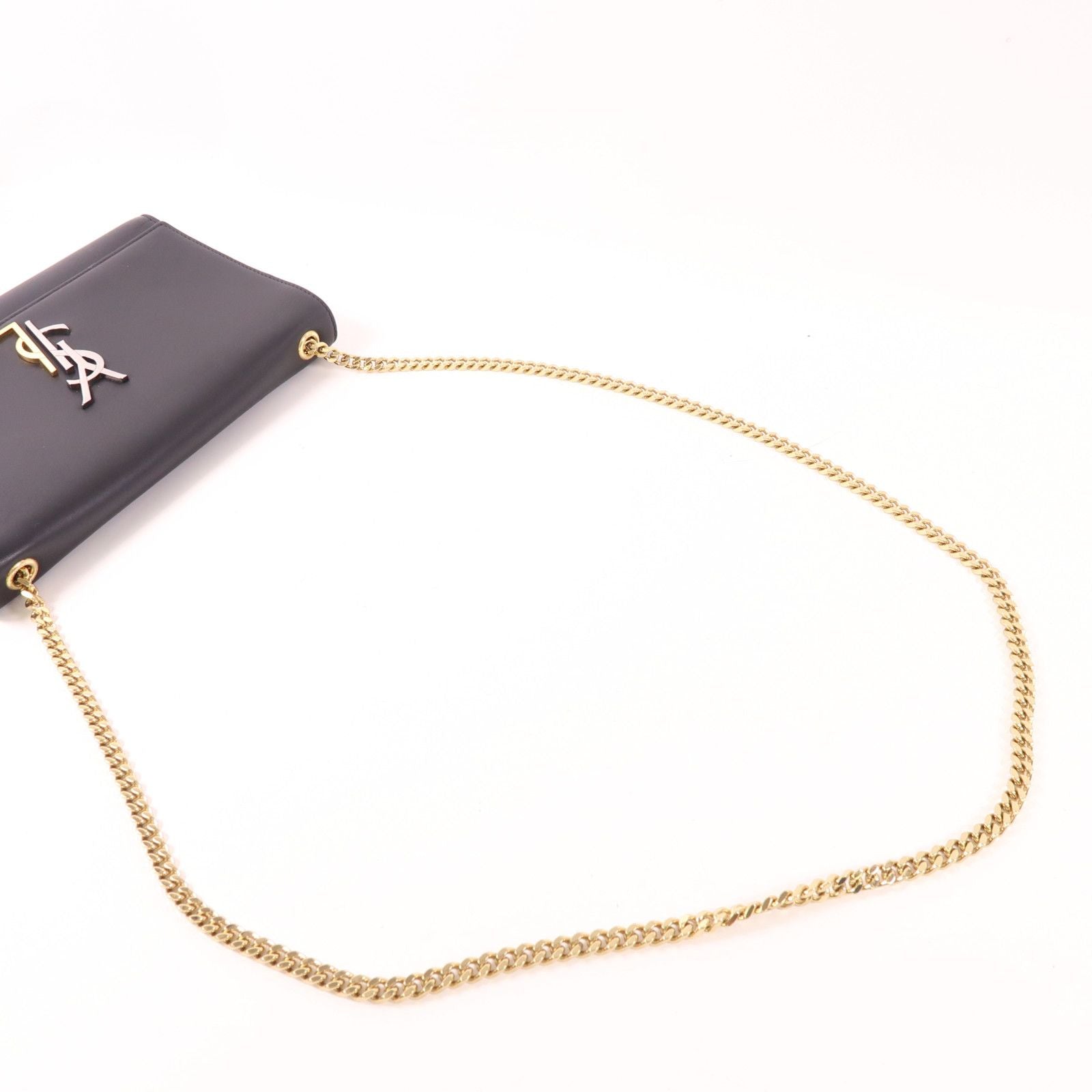 Saint Laurent Cowhide Leather Shoulder Bag Black Calfskin (cowhide) 470428