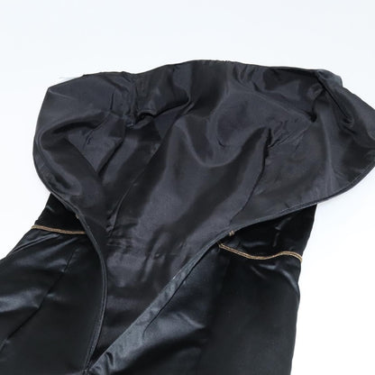 Chanel One Piece Silk Black Cc Auth