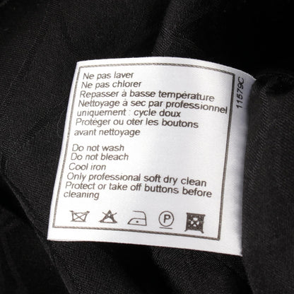 Chanel Coco Mark Button Jacket Skirt Set P 17768v 09938 Wool Black 