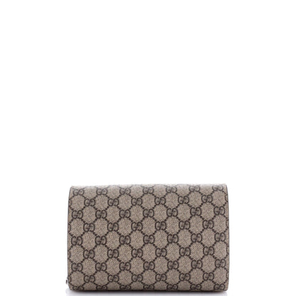 Gucci Dionysus Chain Wallet Gg Coated Canvas Small