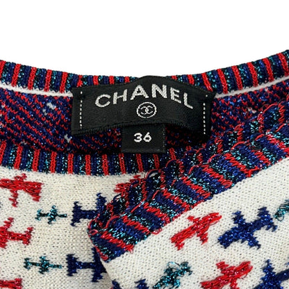 Chanel White Rayon Tops 36 P 54074