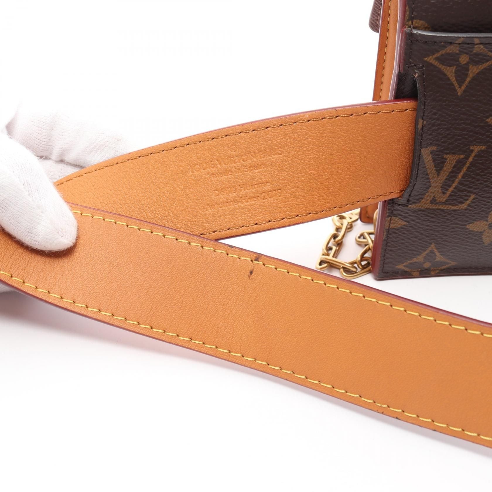 Louis Vuitton S-lock Belt Pouch Pm Monogram Brown Waist Bag Body Bag M 44667