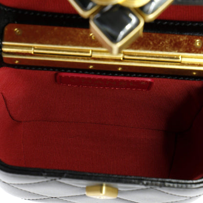 Chanel Diamond Lock Cc Phone Holder Crossbody Bag Quilted Lambskin Mini