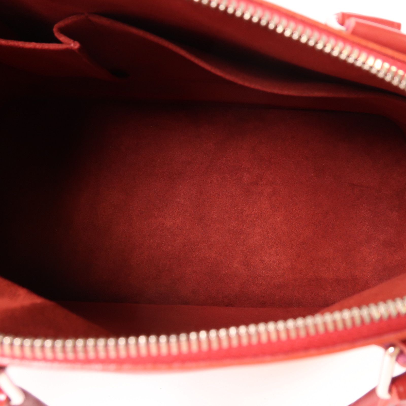 Louis Vuitton Epi Alma Pm Silver-back Handbag Red Handbag M 40490