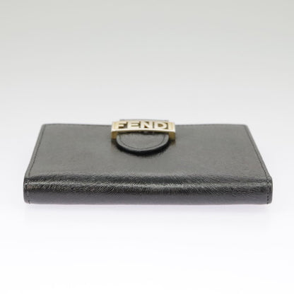 Fendi Wallet Leather Black Auth