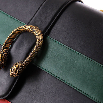 Gucci Dionysus Bamboo Top Handle Bag Colorblock Leather Large