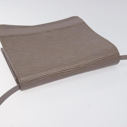 Louis Vuitton Epi Biarritz Shoulder Bag Gray Pepper M 5293c Lv Auth