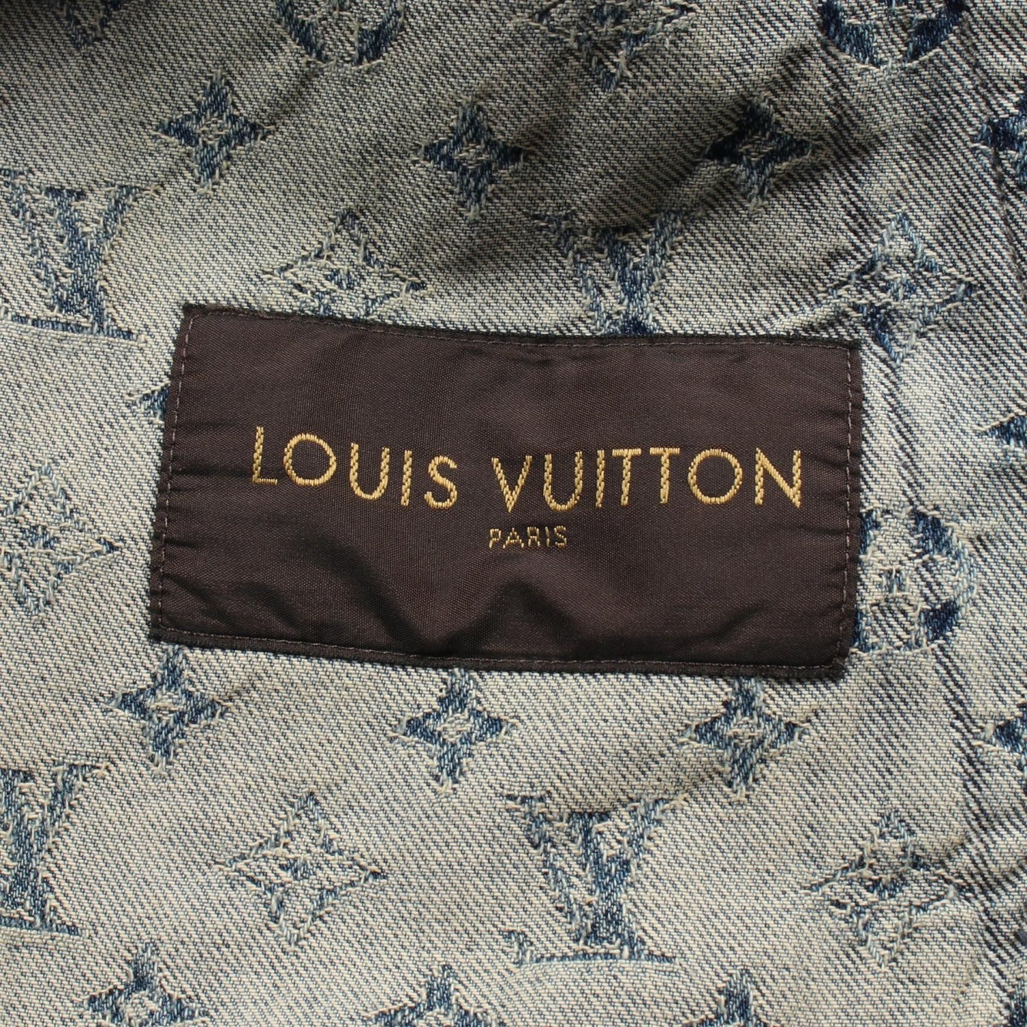 Louis Vuitton X Supreme Monogram Denim Jacket Hda 91wall Cotton Blue Mens 44