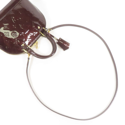 Louis Vuitton Vernis Alma Bb Handmade Shoulder Bag Red Amarante 2way Shoulder Bag M 91678