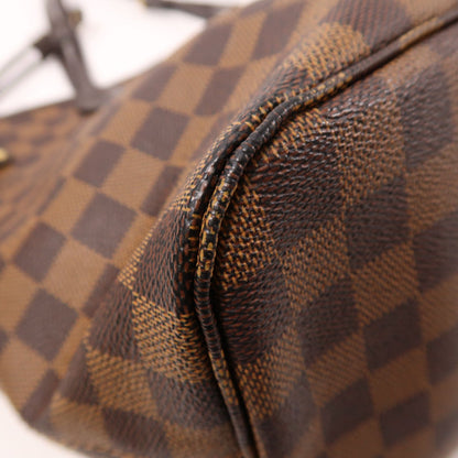 Louis Vuitton Damier Neverfull Mm Gold Shoulder Bag/handmade Bag Brown Tote Bag N 51105