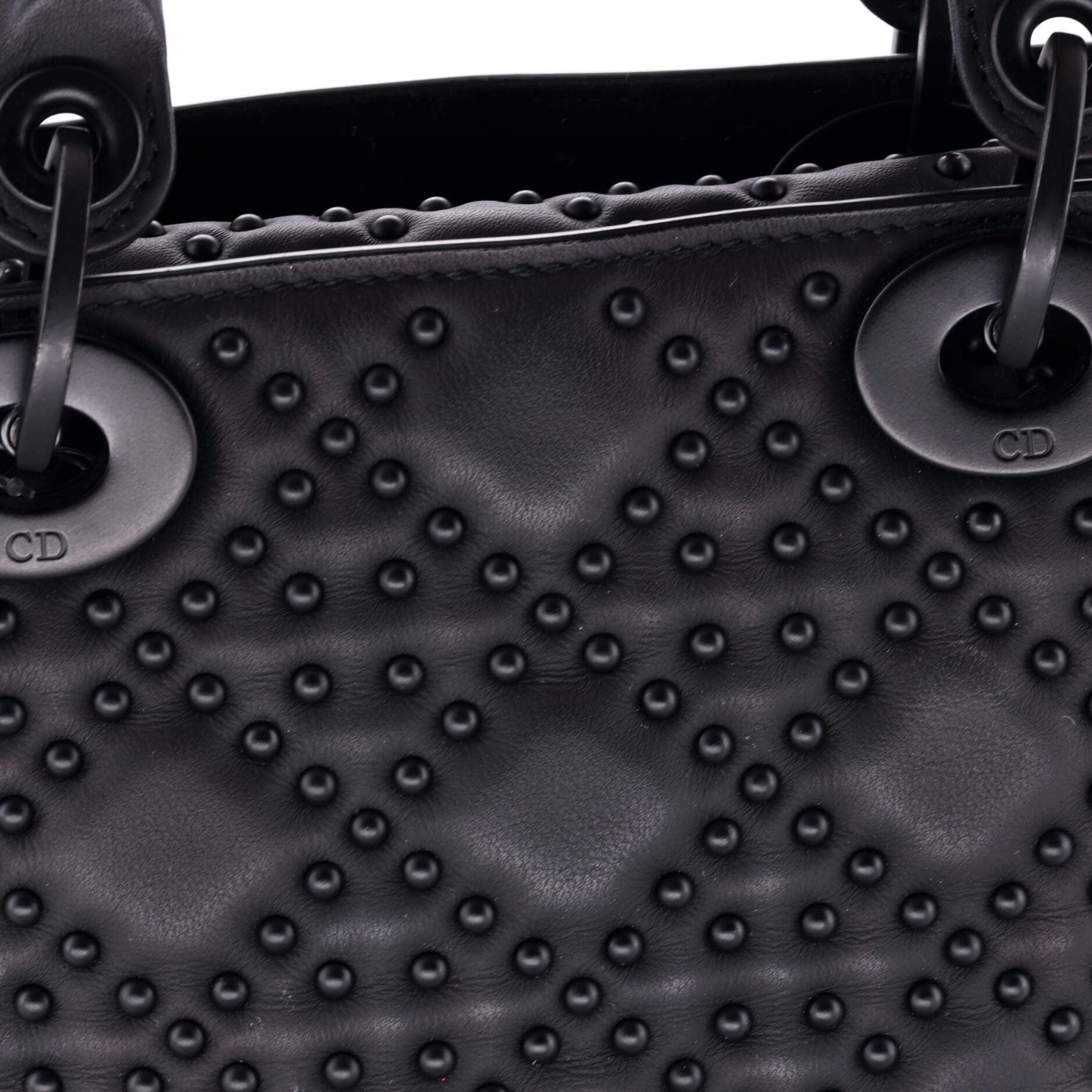 Christian Dior Ultra Matte Lady Dior Chain Bag Cannage Studded Lambskin Mini